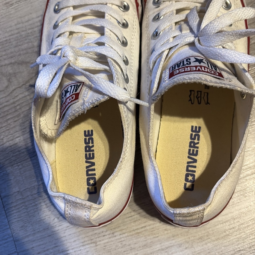Converse All Star White Canvas Shoes women’s 7.5 / men’s 5.5 - Picture 4 of 11